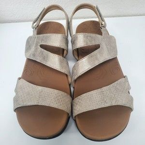 Rockport Ridge Asymmetrical Strap Sandal, Women's Size 8.5 Gold MSRP $69.95